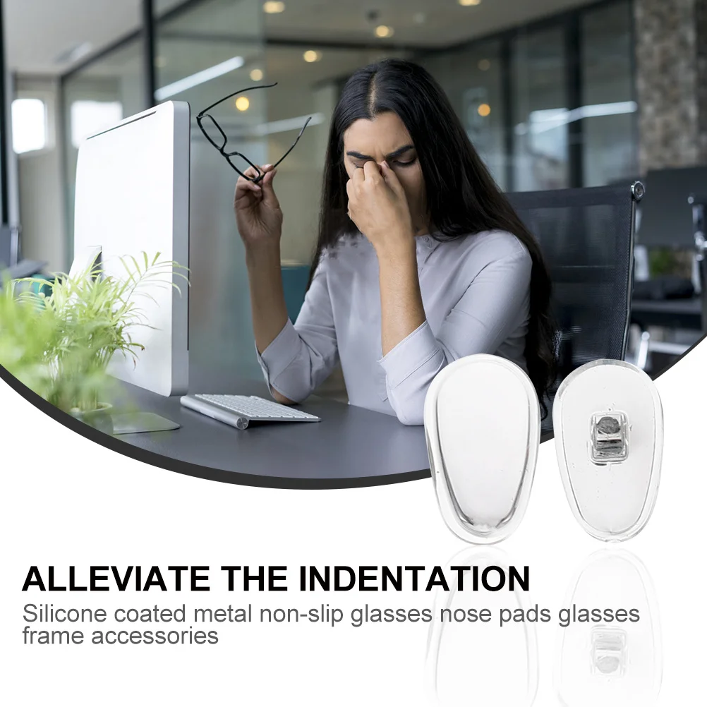 

12Pairs Eyeglasses Nose Pads Silicone Anti-Slipping for Frames Sunglasses Optical Glasses Accessories