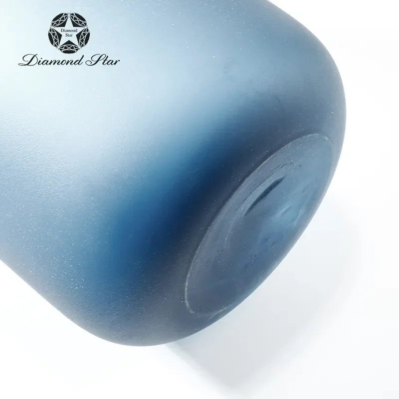 for Diamond Star Handmade Glass Vase Modern Colorful Home Decor Light Luxury Craft Decoration Blue 4