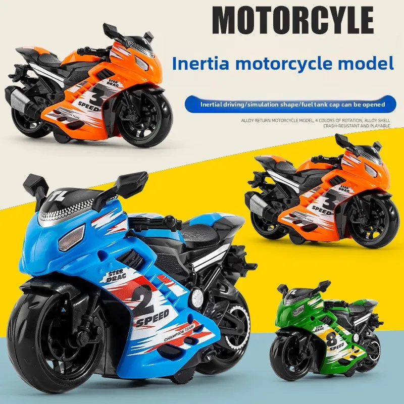 

Plastic Mini Motorcycle Car Toy V2 Pull Speed Motorcycle Series Racing Characters Anti Drop Toy Car Puzzle Simulation Model