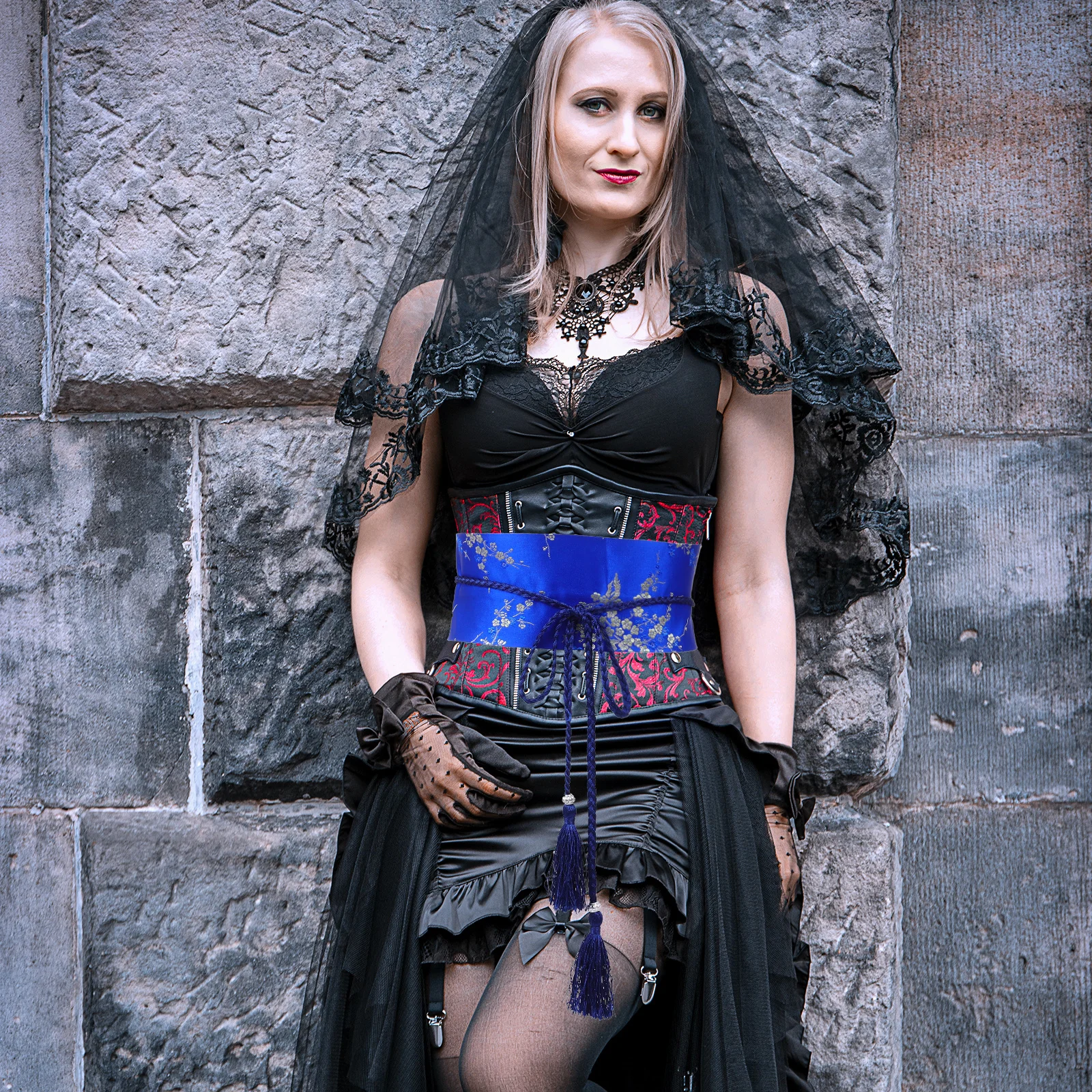 

1Pcs Japanese Ethnic Fabric Waist Belt Embroidered Tassel Rope Strap Kimono Waistband for Women Ethnic Style Waistband