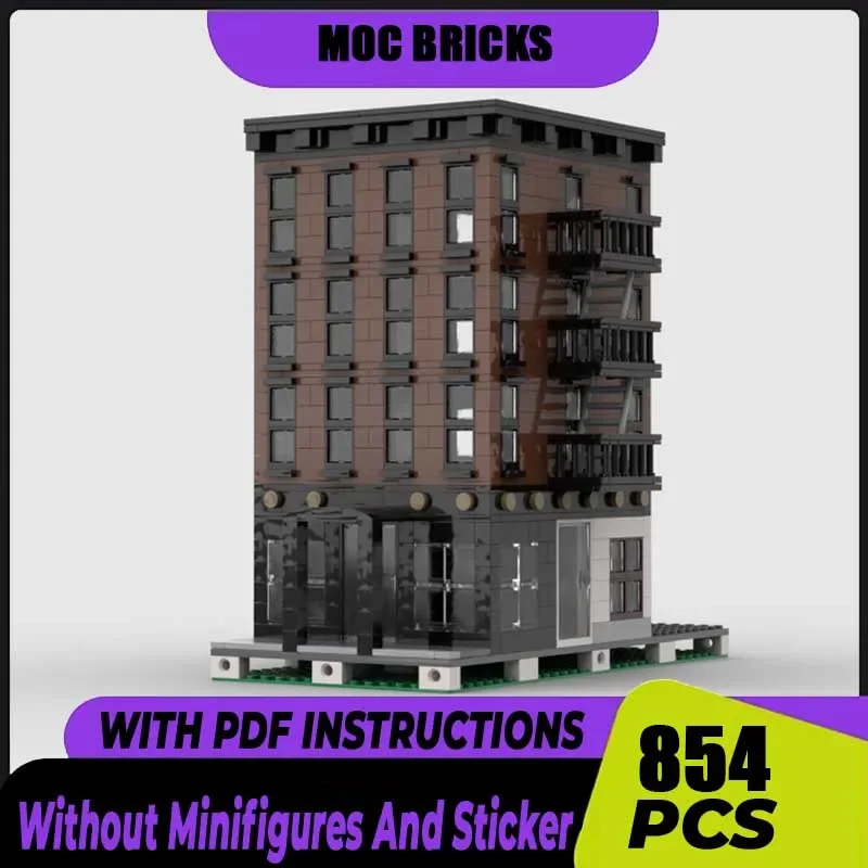 

Строительные блоки Moc, Нью-Йорк, квартира, модульные здания, город, вид на улицу, технология, кирпичи, сборка своими руками, игрушки, подарки для заключения