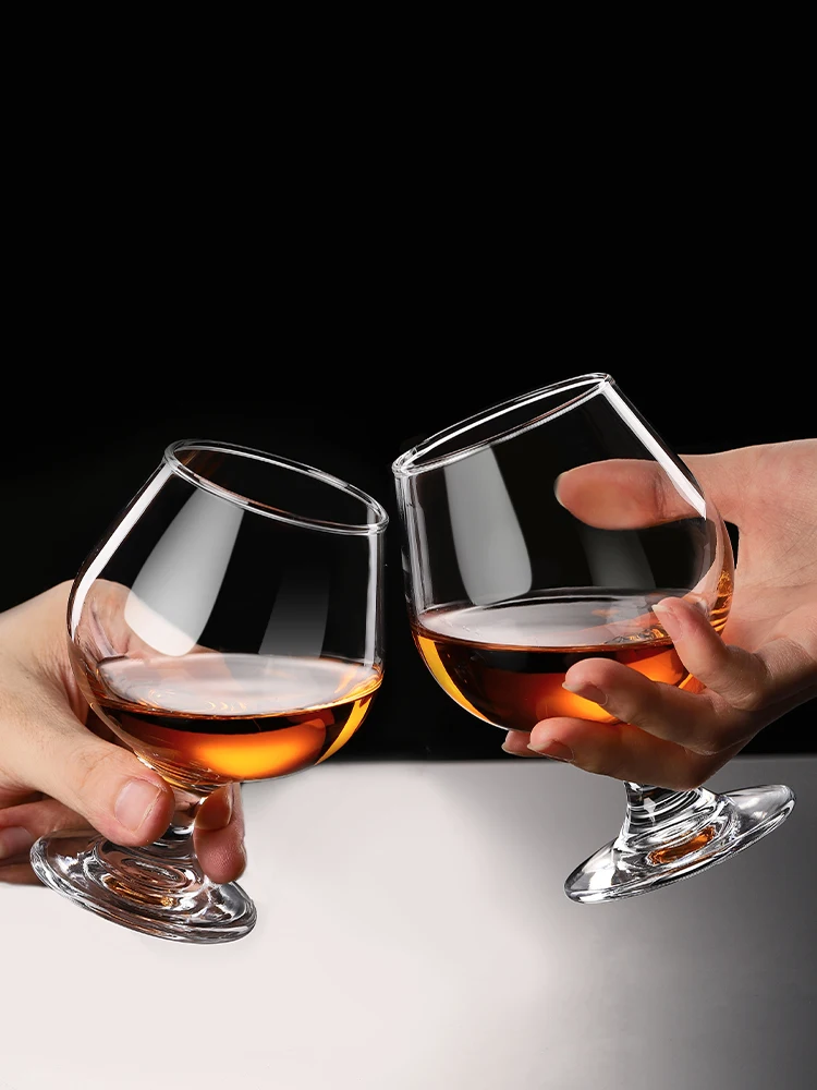 Elegant Crystal Whiskey Glass Short Stem Red Wine Cup Cocktail Bar Dining Room Decor Pure Color European Style Beverage Set