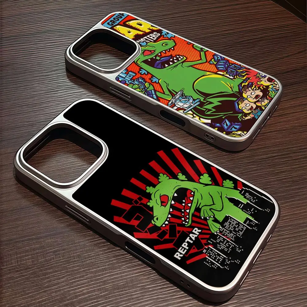 リプター怪獣の王様 iPhone 16 15 14 13 12 11 Pro Max Plus HD Magsafe対応 メタルフレーム カーボンファイバー ハードケース