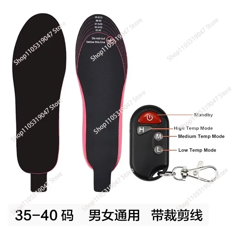USB Electric Heated Insoles with Remote Control Feet Warmer Rechargeable Winter Heating Insoles for camping Hiking Outdoor Sport