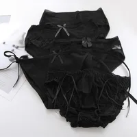 1PCS Girls Underwear 5pc/lot Mix Lace Cotton Black Low Waist Briefs Young Girl Panties Teenagers Wholesales Summer Hot Sales 2