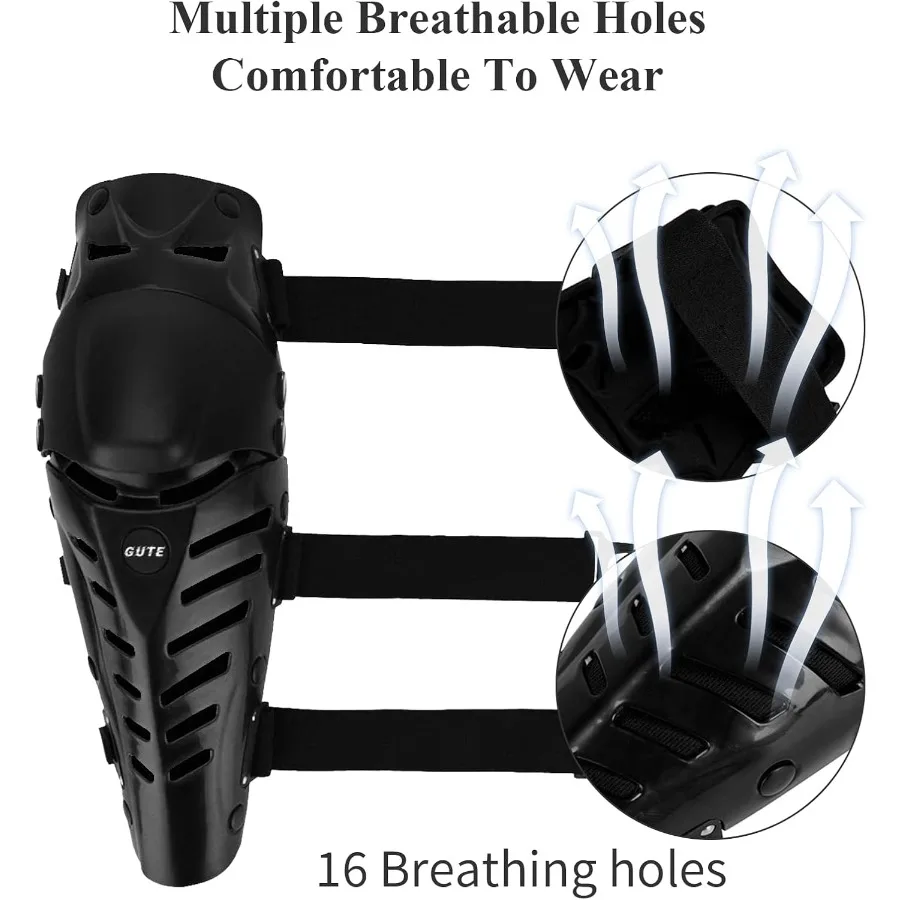 Rodilleras ajustables de manga larga con protección antideslizante y a prueba de golpes para motociclismo y ciclismo de montaña 1 par para