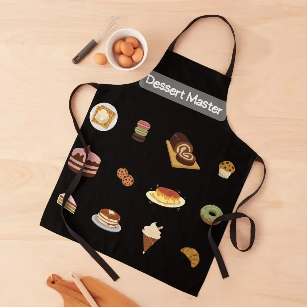 

Dessert Master Black Apron Sexy Kitchen Things For Home Smock for hairdressing men Apron