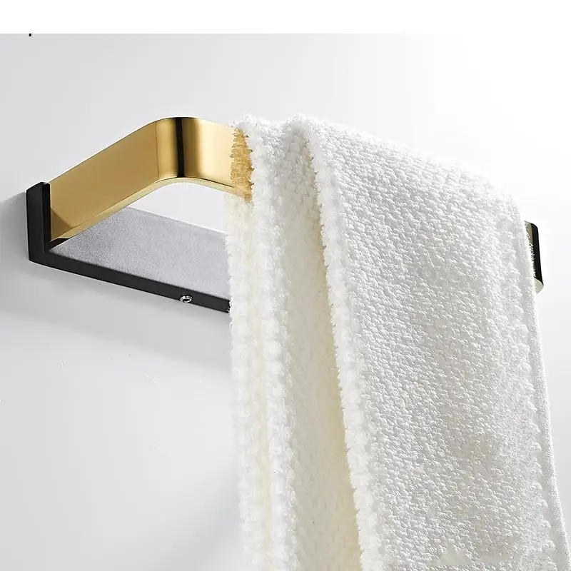 Imagem -04 - Luz Luxo Solid Brass Toalha Bar Punch- Toalheiro de Parede Storage Holder Casa Acessórios do Banheiro Banheiro Hanger