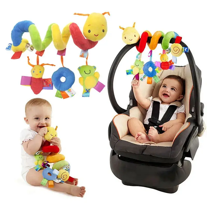 Sonajeros colgantes para cuna de bebé, juguetes para asiento de coche, cochecito móvil suave, cuna en espiral, muñecas colgantes para bebés, regalo para recién nacidos