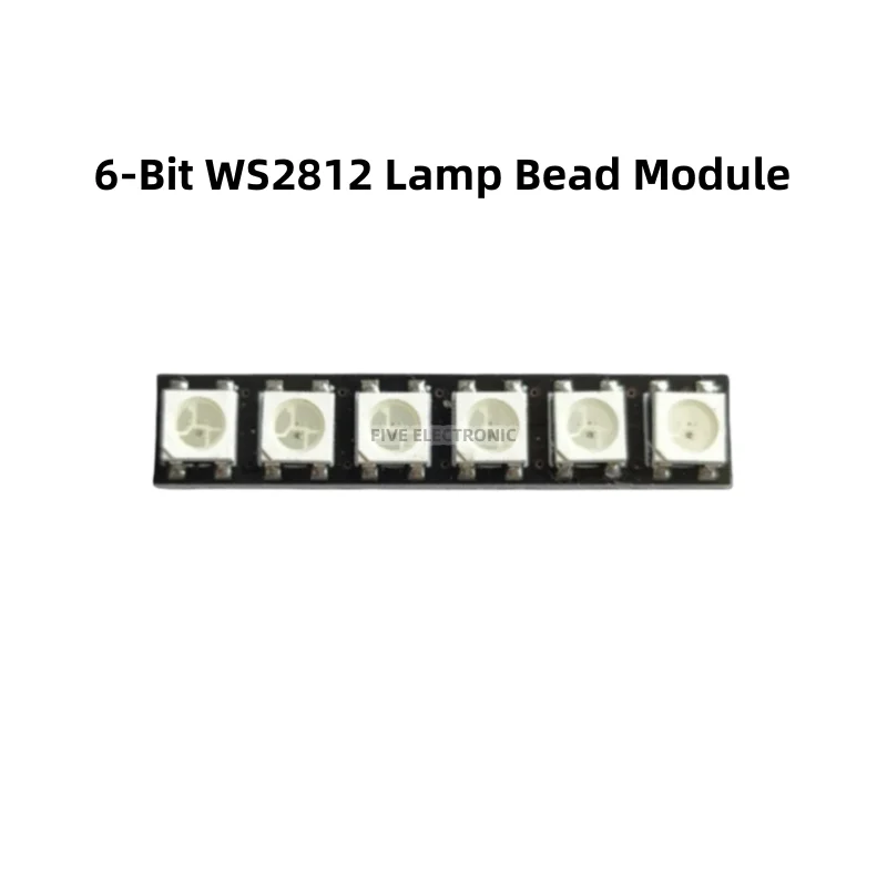 

6-Bit WS2812 Light Bead Module Strip Light Strip Full Color Drive Magic Light Development Board Module MCU