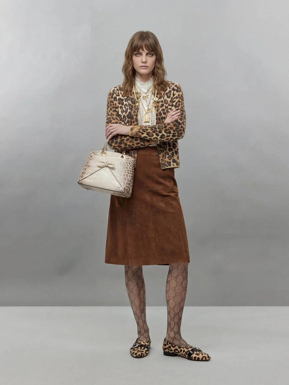 

Женский вязаный кардиган Uncle с леопардовым принтом, круглым вырезом, приталенный, повседневный, винтажный, для работы и отдыха