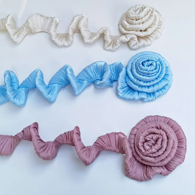 New Colors Double Layer Sparkling Soft Pleats,Clothing Needlework Sewing Accessories Skirt Ruffle Decoration ,3cm,5cm,10M,20M