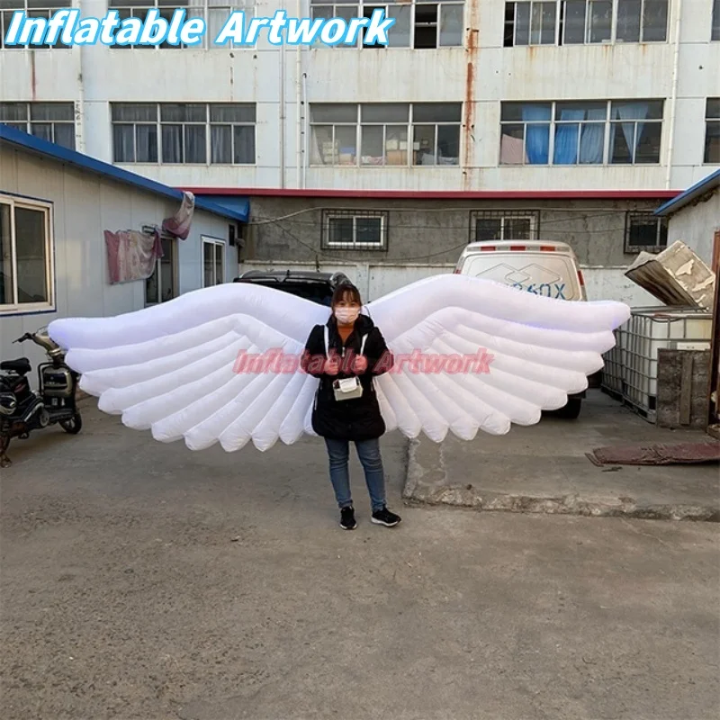 Custom Made Event Supplies 4 Meters Big Inflatable Wings Suit for DJ Parade Toys