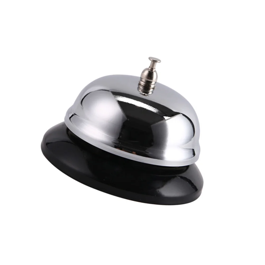 

Classic Stainless Steel Service Bell Restaurant Call Bell Reception Service Bell (Black+Silver) restaurant reception bell