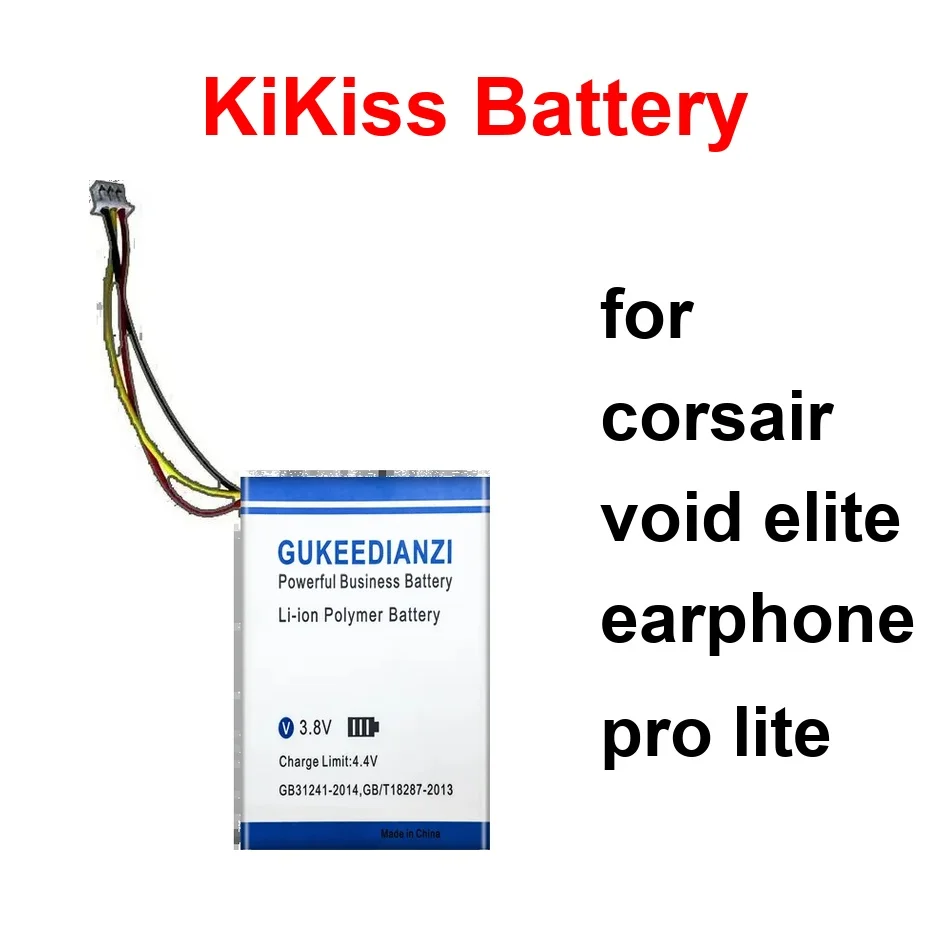 Batería de teléfono móvil estable de 1600-2600Mah para auriculares Corsair Void Elite Pro Lite