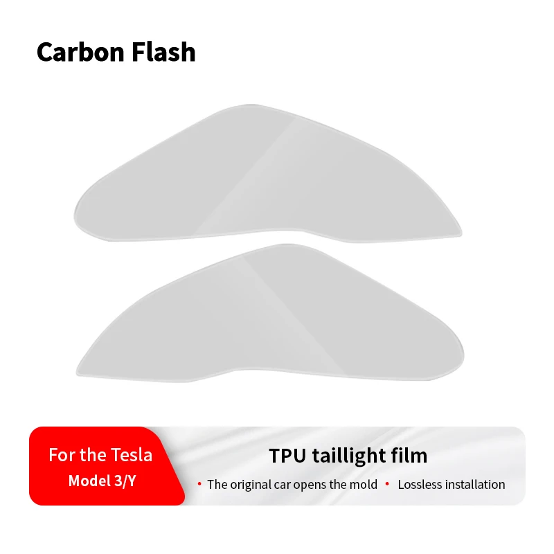 Transparent TPU Headlight Protective Film for Tesla 2021-2023 Model 3/Y – Carbon Flash Car Paint & Light Guard