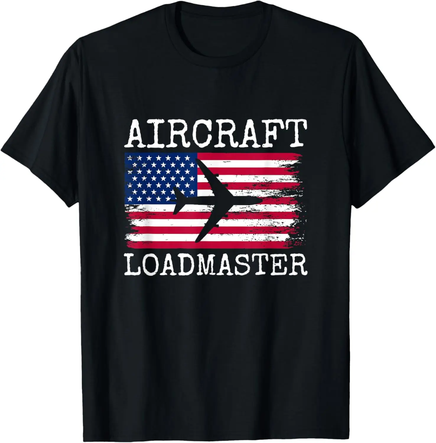 

Aircraft Loadmaster Aviation Airliner Cargo American Flag T-Shirt