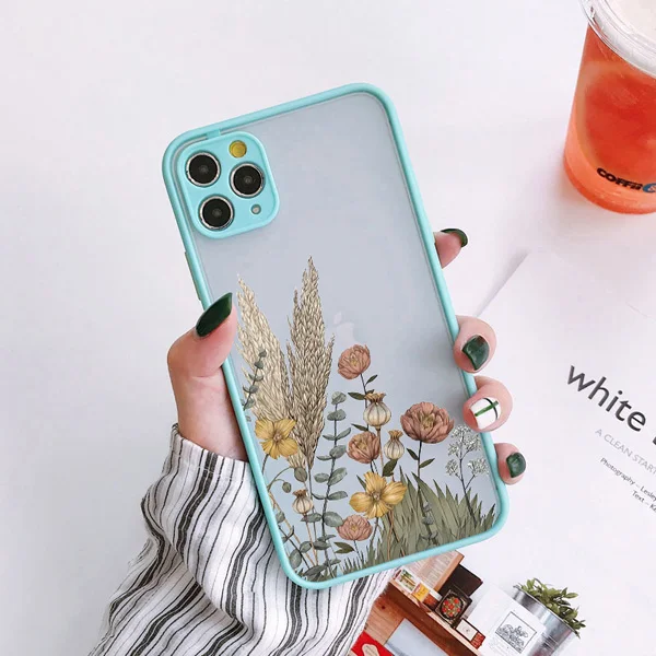 Blütenknospen-Handyhülle für iPhone 17 16 7 8 Plus 11 12 13 14 15 Pro Max 14 Plus – Präzise Pflanzen-Design Rückseite für iPhone X XS XR – Detail 7