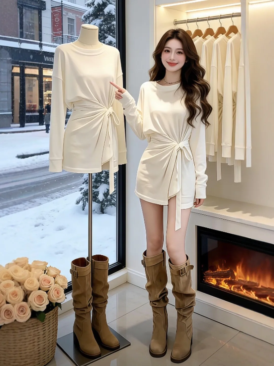 

Нежный Ветерок: Красивая футболка с длинным рукавом и поясом на талии – уникальный и привлекательный топ для весеннего сезона, женская одежда