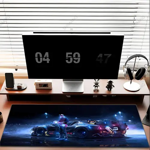 Imagen 2 del producto Alfombrilla grande para ratón de Regreso al futuro, alfombrilla para ratón de ordenador de 90x40cm, alfombrilla grande para teclado, alfombra para mesa de coche, alfombrillas grandes para escritorio, alfombras de goma
