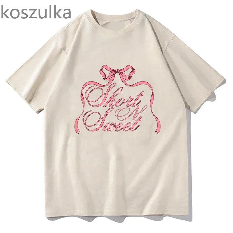 Sabrina Carpenter Short n' Sweet Album Tour Tshirt Crewneck Short Sleeve Tees Women Men Streetwear New Fashion Fans kpop Clothes