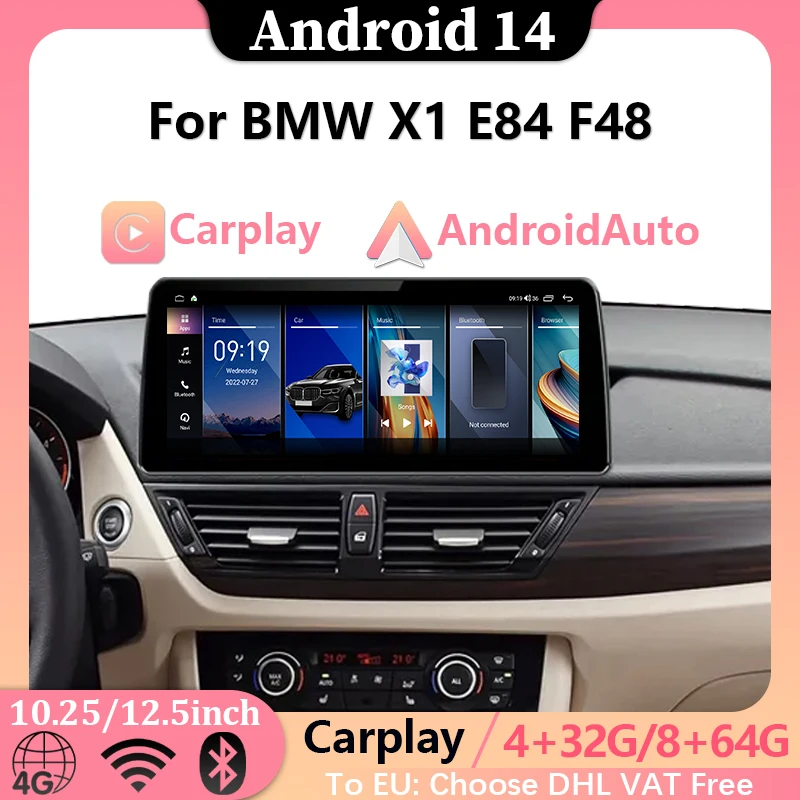 

Android 14 Car Radio Navigation For BMW X1 E84 F48 Carplay Android Auto ID8 8 Core Car Video Player Car Multimedia Player 4G