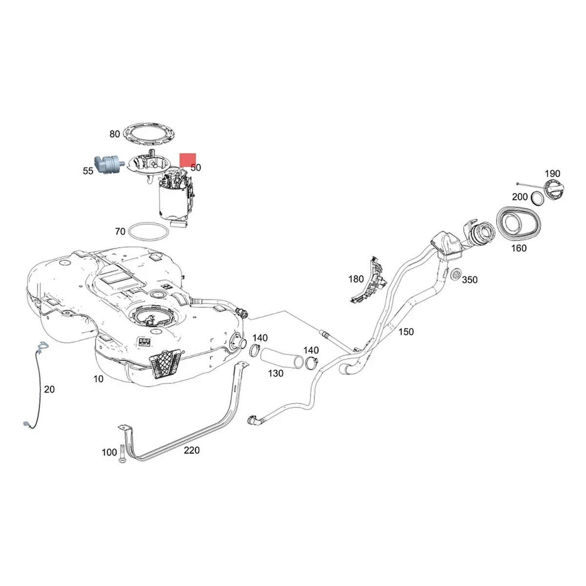 A2474703200 Car Fuel Pump Assembly for -Benz A-CLASS W177 B-CLASS W247 CLA C118, X118