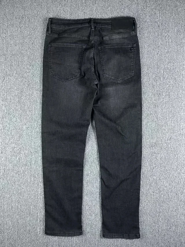 Soft Comfortable Bla ey Men's Slim Fit Jeans Elastic Waist Cotton Denim Casual Straight Leg Pants mid Waist Spring Autumn