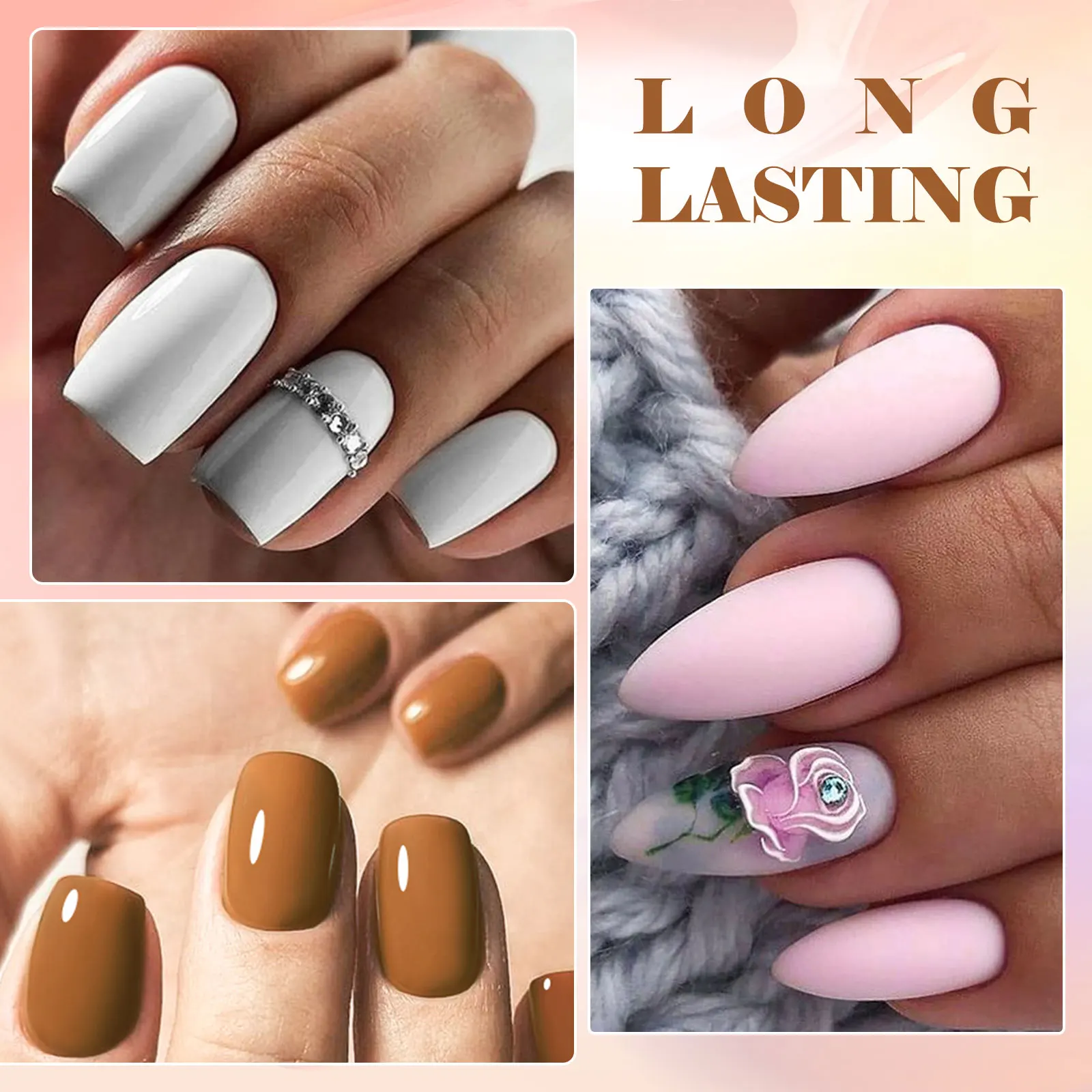 6 قطعة/المجموعة جيل للأظافر البولندية جميع المواسم الأظافر DIY مسمار الفن UV/LED اللوحة ورنيش طقم مانيكير طويلة الأمد غير سامة الهجين هلام