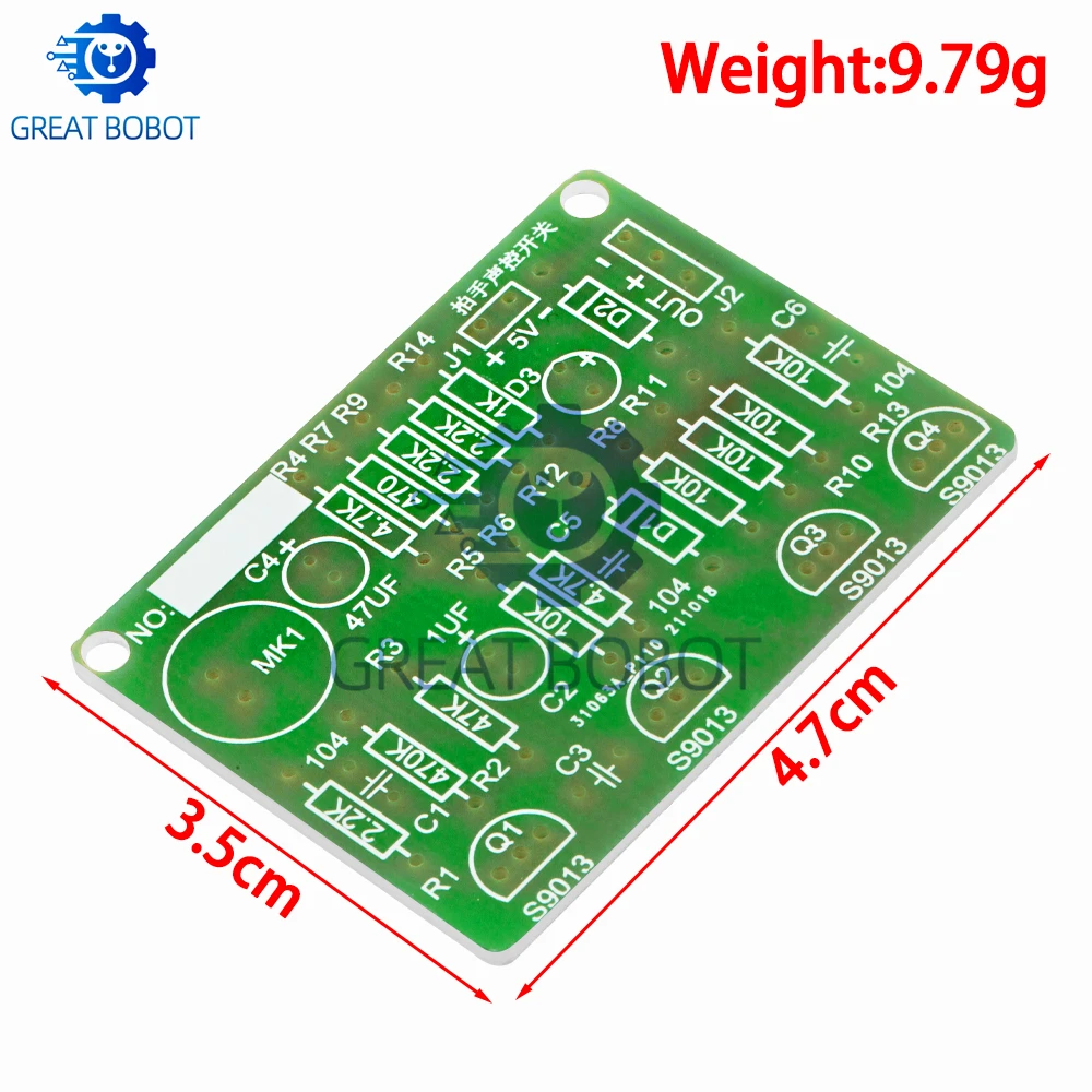BS Sound Trigger Clap Activated Switch Module, DIY PCB Sensor Kit for Electronic Circuit Learning Projects