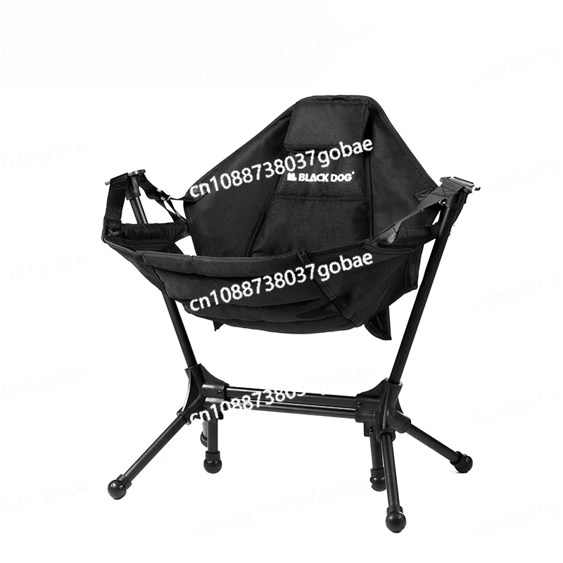 BLACKDOG Black Dog Outdoor Camping Rocking Chair Reclining Chair Adult Aluminum Alloy Leisure Picnic Chair Portable Folding