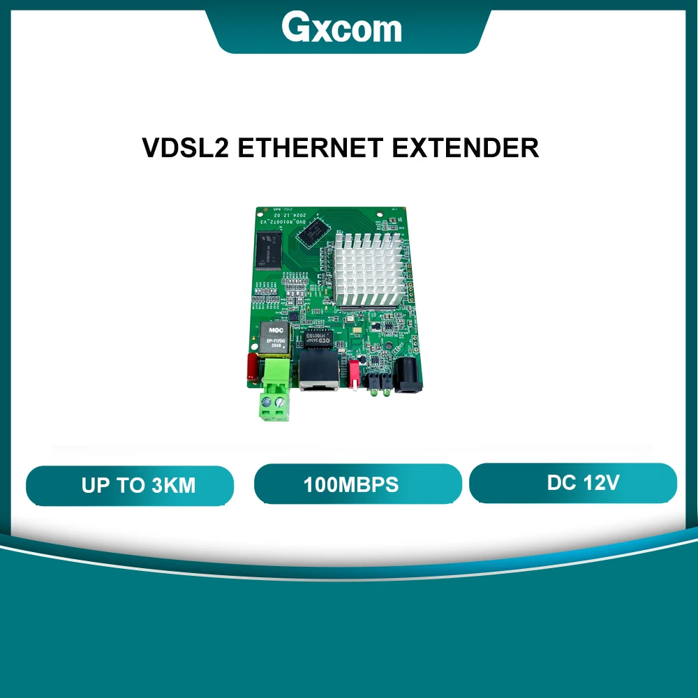 

Сетевой повторитель на большие расстояния, 3000 метров, через телефонные провода, комплект расширителя Ethernet VDSL2 100 Мбит/с