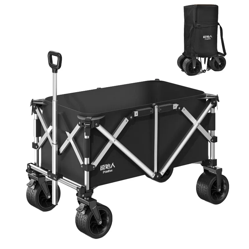 

Foldable Trailer Cart Wagon for Travel Picnic Storage Shopping Portable Aluminium Folding Cart Customizable OEM Enclosed Design