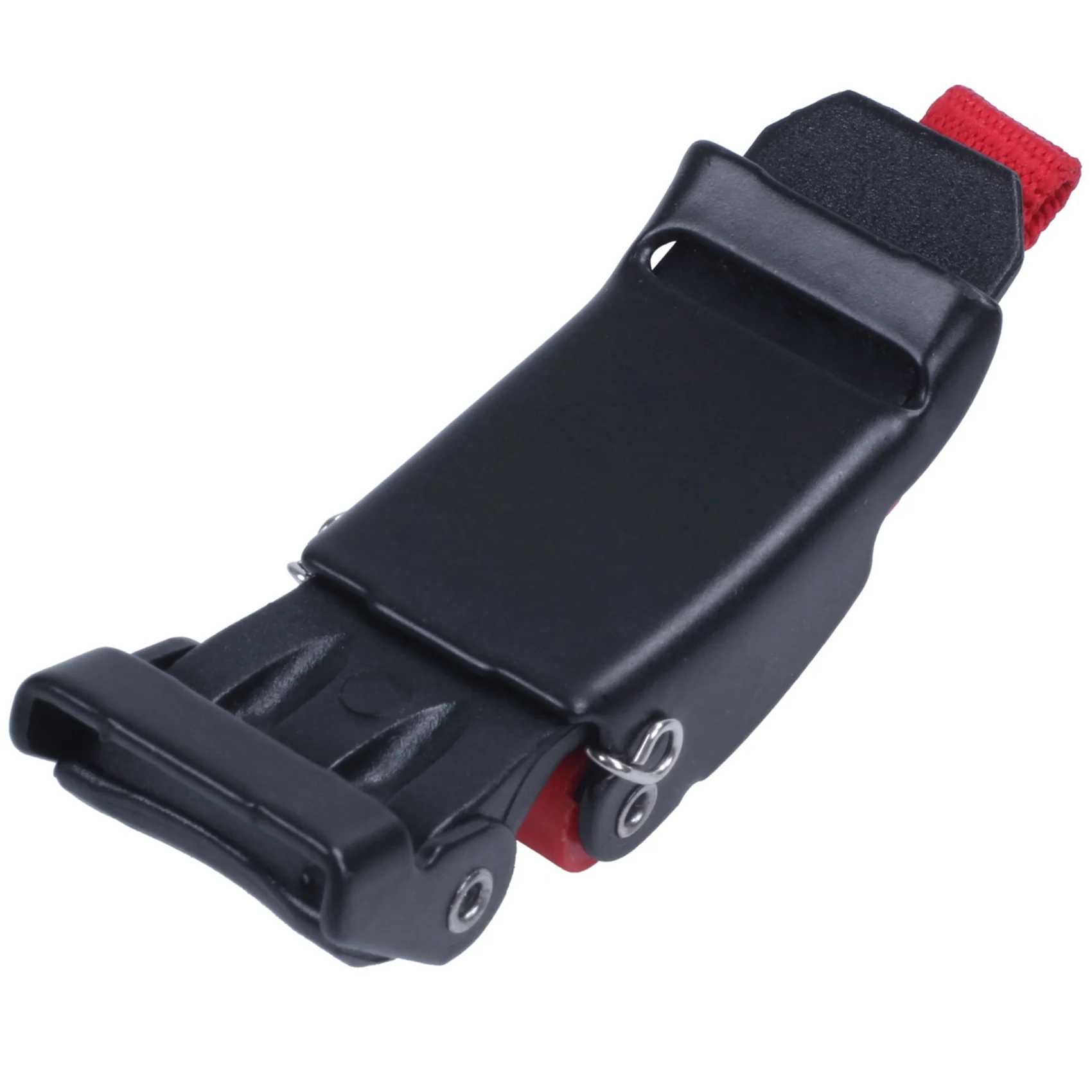 6X Plastic Motorcycle Helmet Speed Clip Chin Strap Quick Release Pull Buckle New Black+Red