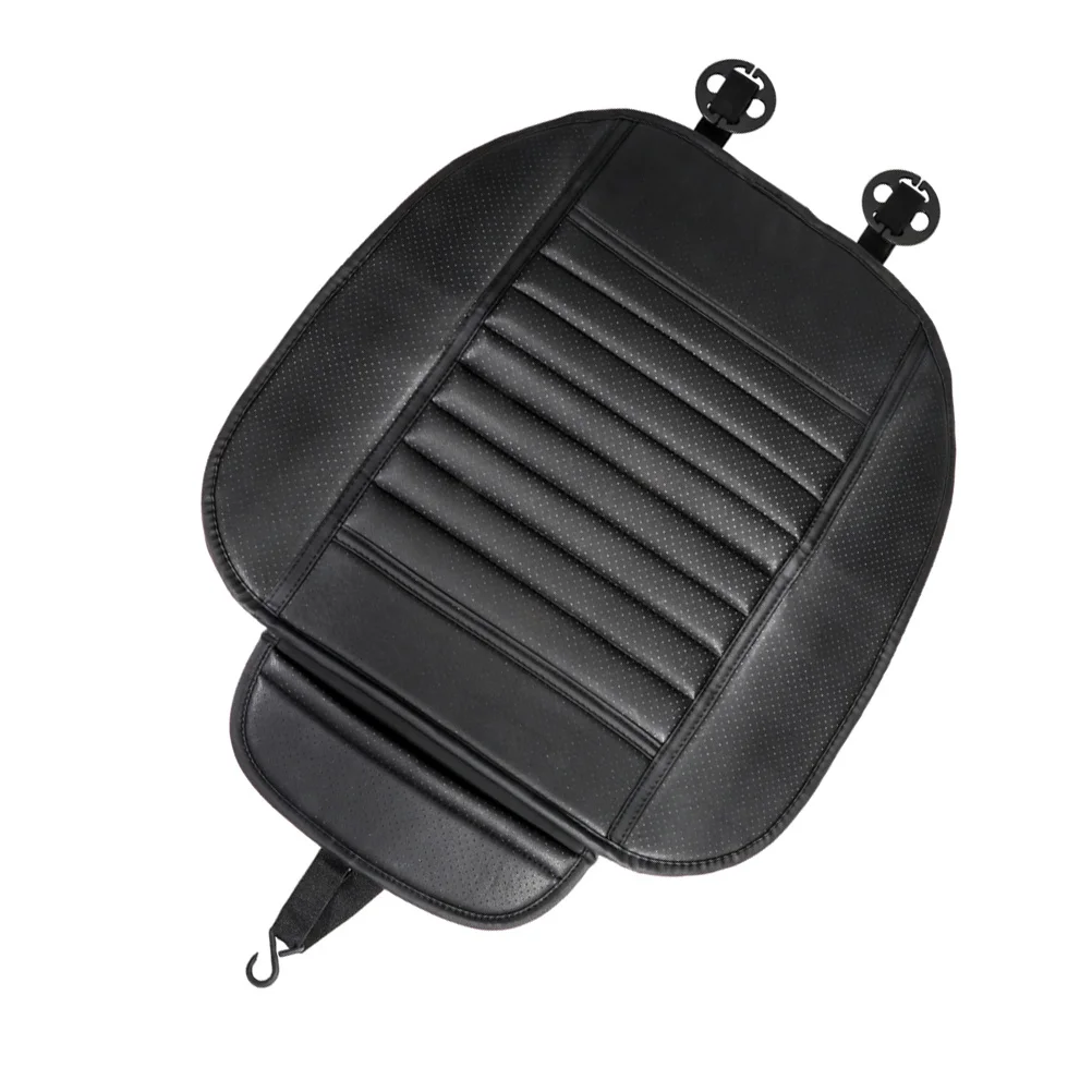 

1Pcs Car Front Seat Cover PU Waterproof Non-Slip Silicone Auto Protector Seat Cushion Support Case Black Comfortable