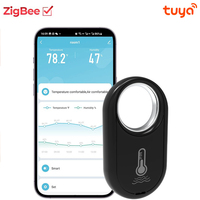 Tuya Smart Zigbee Hanging Temperature Humidity Sensor Removeable Smart Life Thermometer Detector Alexa Google Home Voice Control