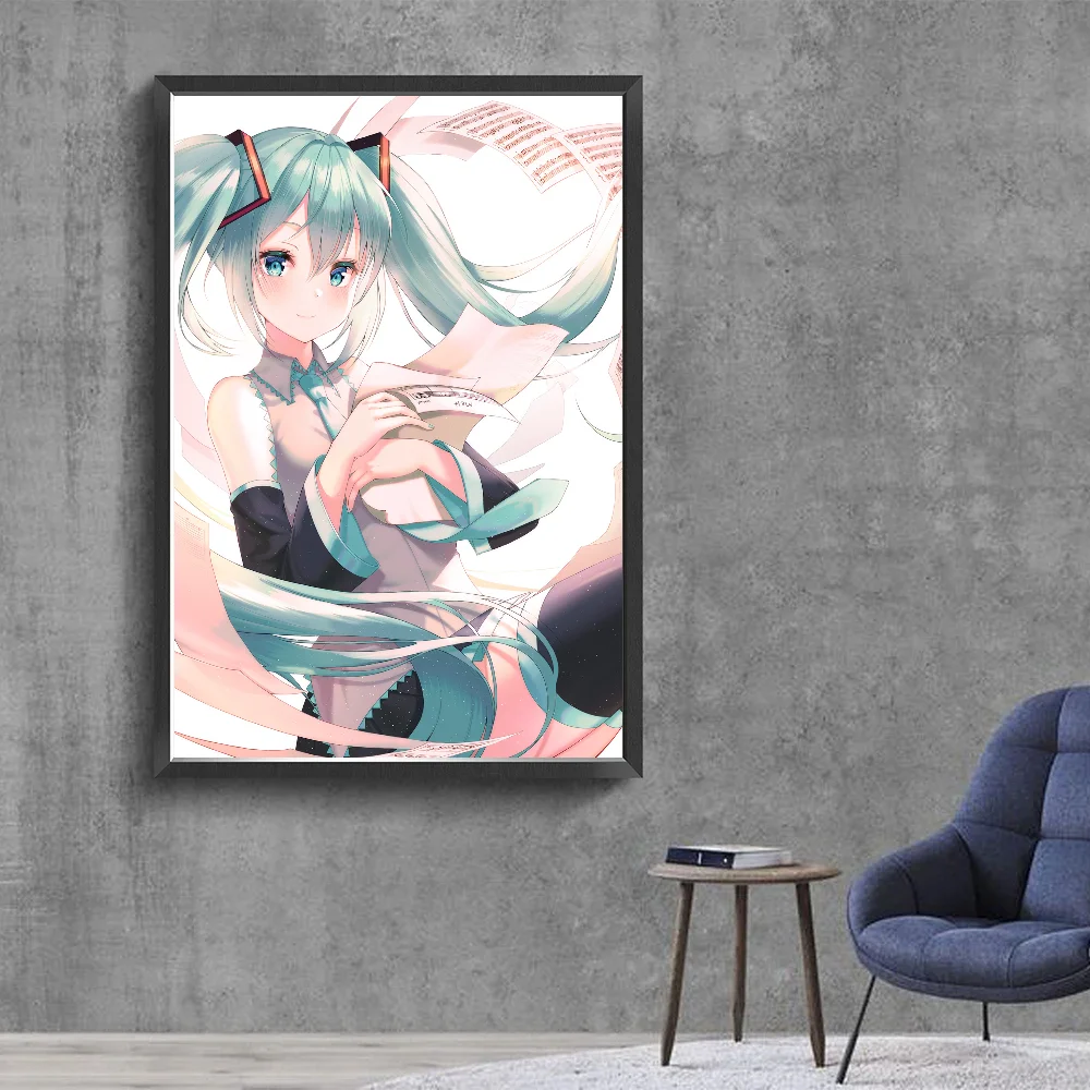Amine H Hatsunes M Miku مطبوعات وملصقات فتيات ، ملصق ورقي مقاوم للماء ، ملصقات حائط للمنزل والبار ، نوعية جيدة