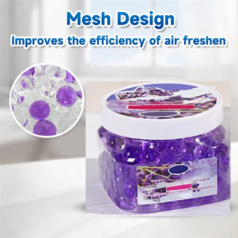 

air freshener 2 Pack Odor Eliminator Gel Beads Crystal Beads Air Freshener Long Lasting for Bathrooms Cars Pet Areas (Lavender)