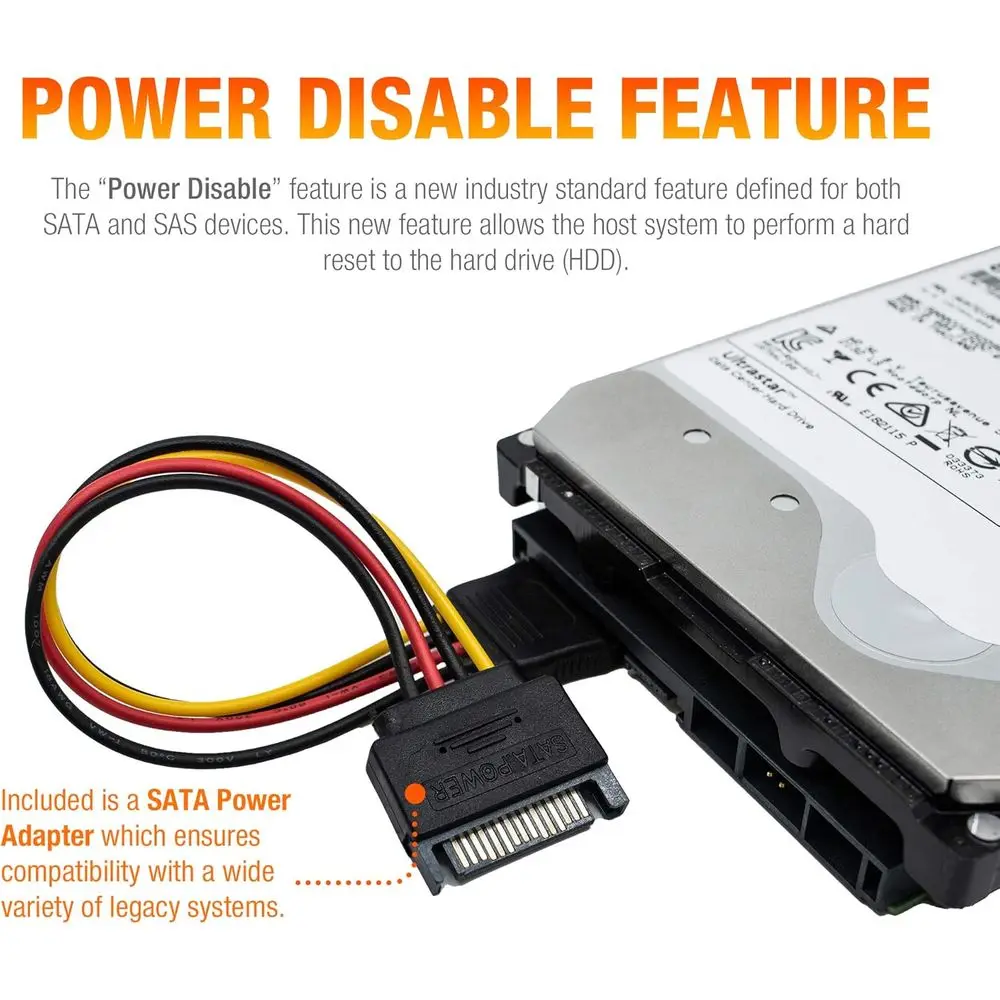 HD WD Ultrastar DC HC520 12TB 7200 RPM SATA 6Gb/s 256MB Cache Disco Rígido Empresarial de 3,5 Polegadas |   Desativação de Energia |   HUH721212ALE604