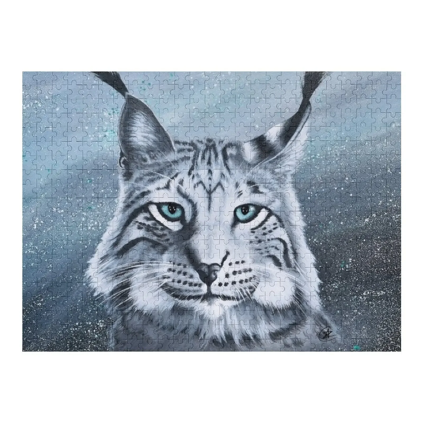 

blue-eyed lynx Jigsaw Puzzle Personalized Gifts Wood Animals Custom Jigsaw Puzzle