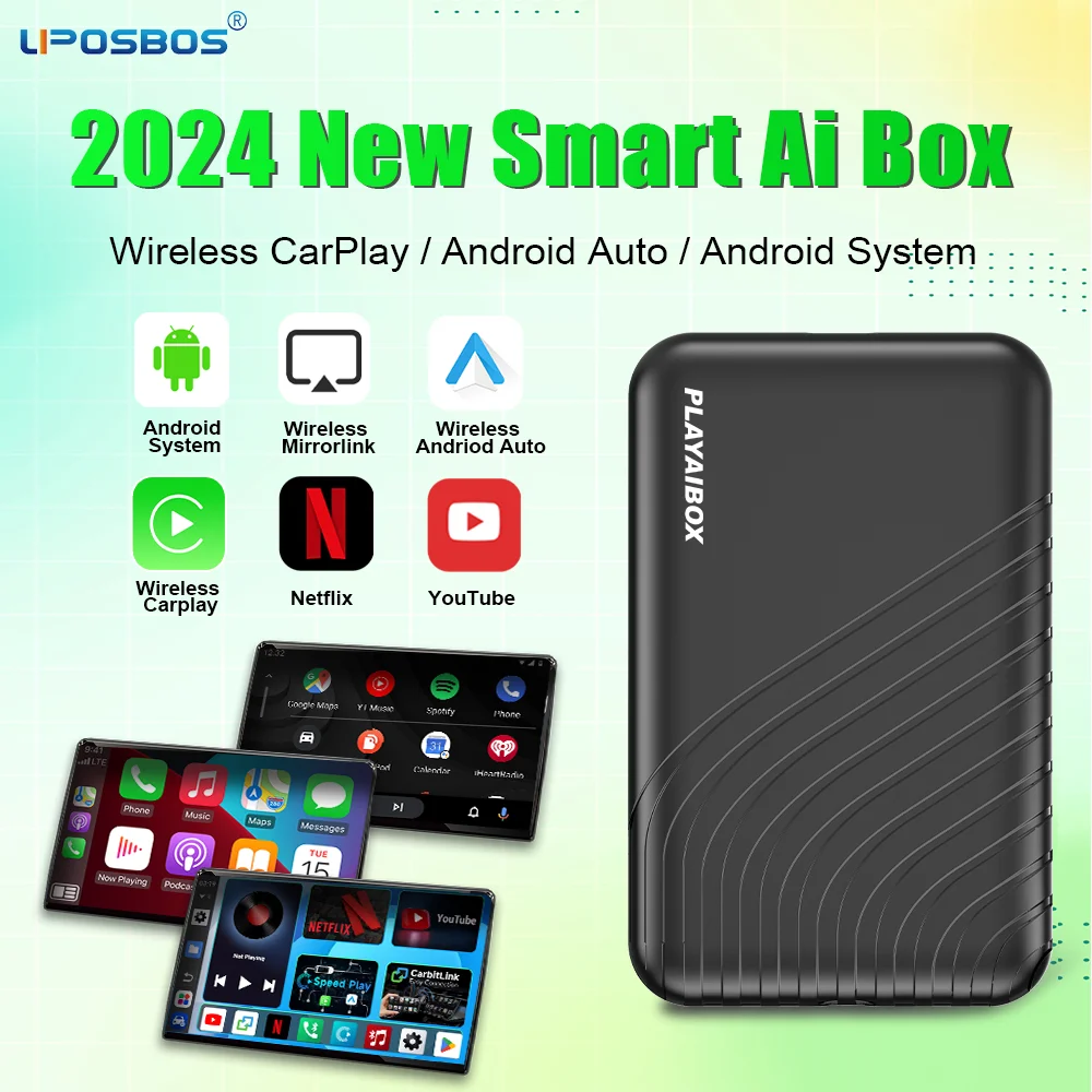 

CarPlay Smart Ai Box Wireless CarPlay Android Auto For YouTube Netflix For Honda Jeep Kia Lexus Audi Buick Chery Ford GMC Haval