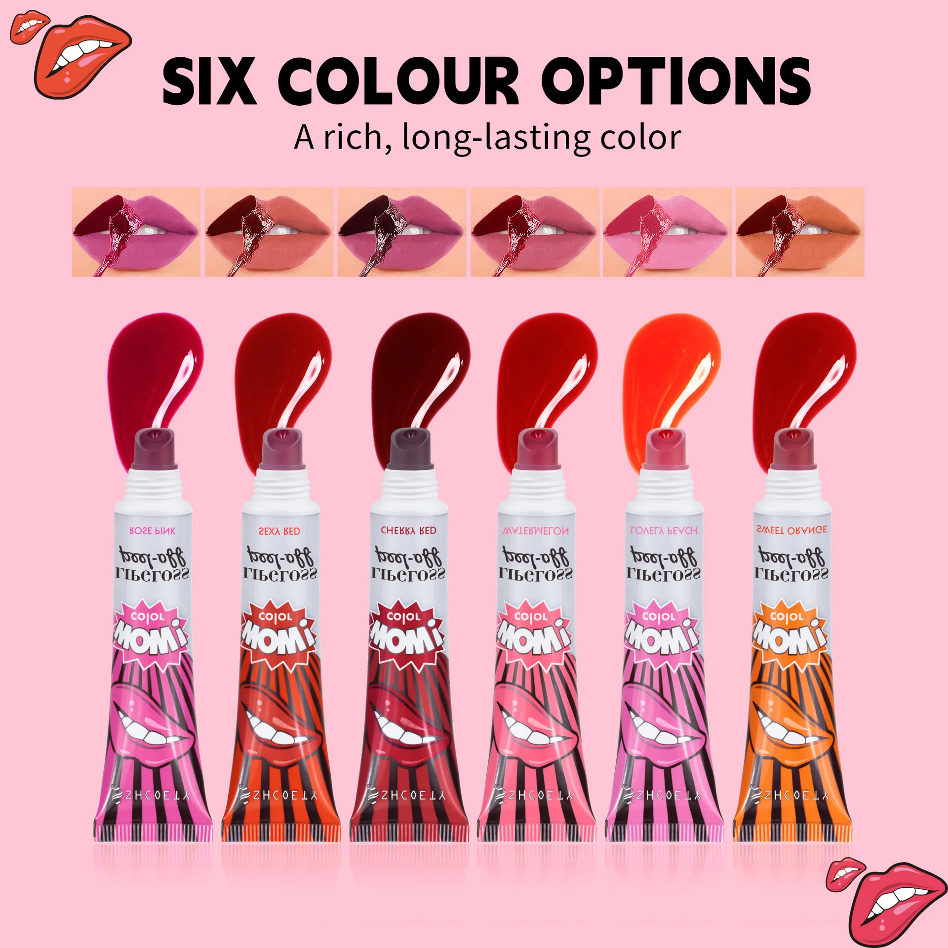 リップティントリップステインピールオフ口紅保湿リップマスク防水長期的な非脱色ノンスティックカップセクシーなリップグロス