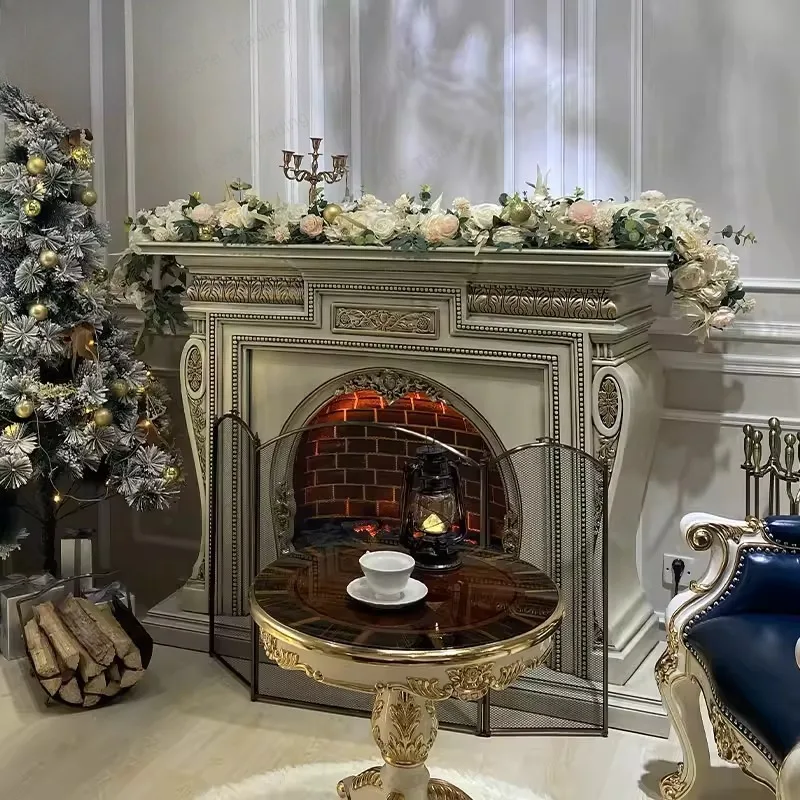 New 3D atomizing furnace core European-style electronic fireplace decorative cabinet Villa designer fireplace rack Fireplace