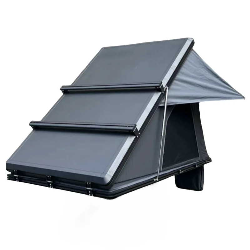 

Aluminium Hard Shell Car Rooftop Tent with Triangle Protective Cover for Car Roof Top Camping