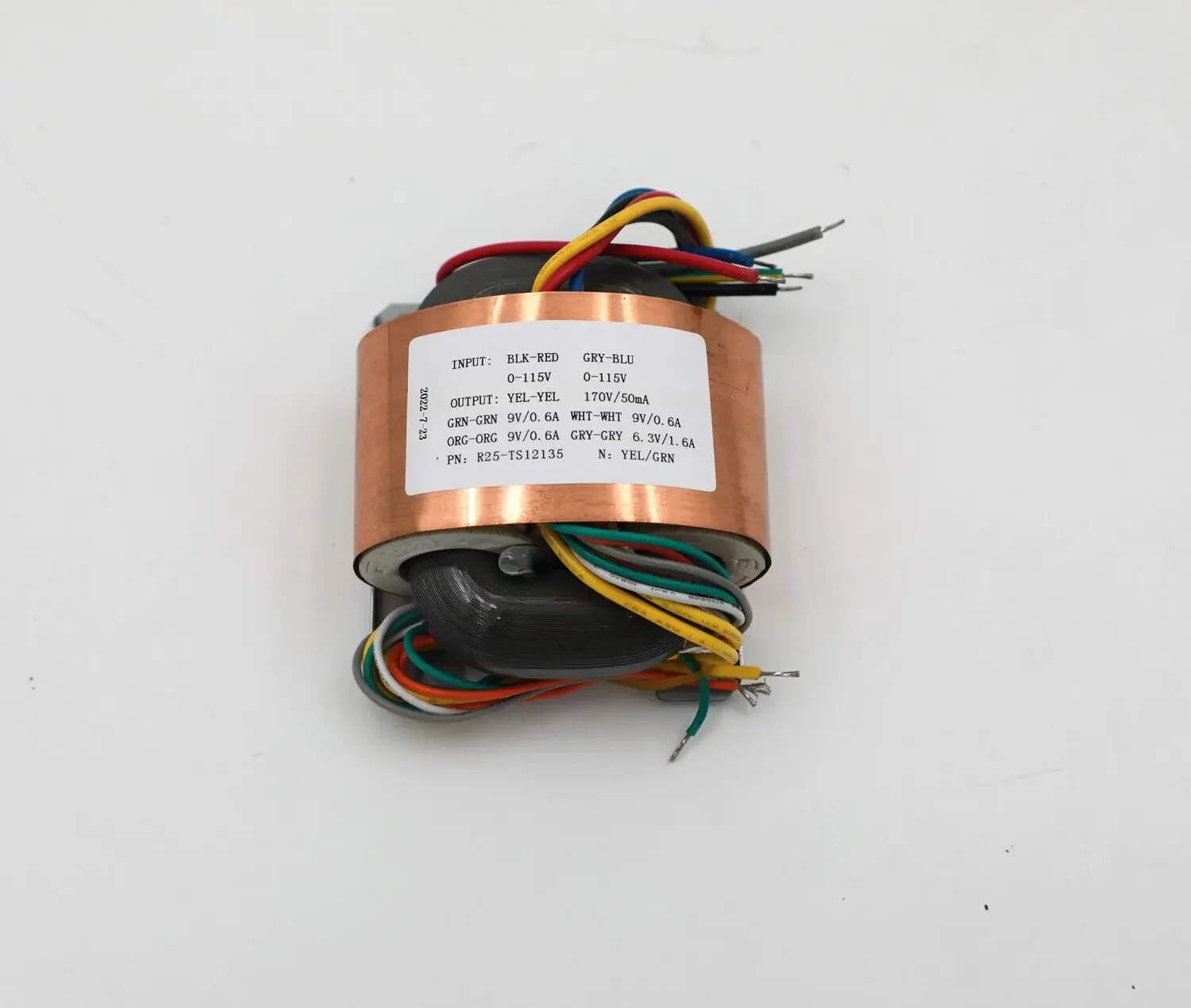 35W R-transformator rdzeniowy 0-115V * 2, aby 170V + 6.3V + 9V * 3 dla AD1865 nr rury DAC DIY