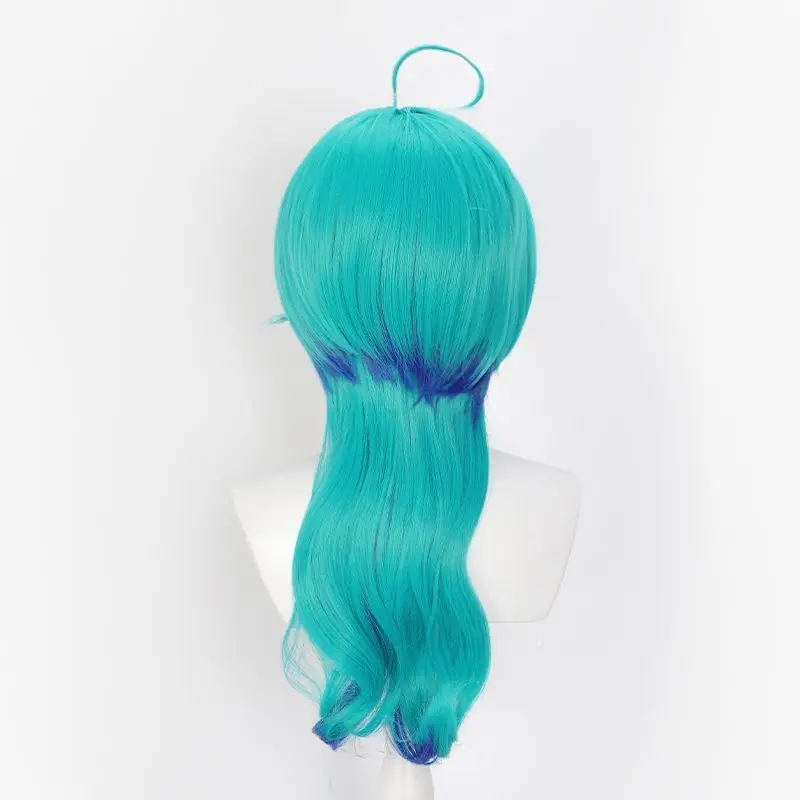 Anime Rock è una modestia della signora Tina Inase parrucca cosplay sfumatura blu 65 cm parrucche sintetiche lunghe per capelli donne festa di Halloween + berretto per parrucca