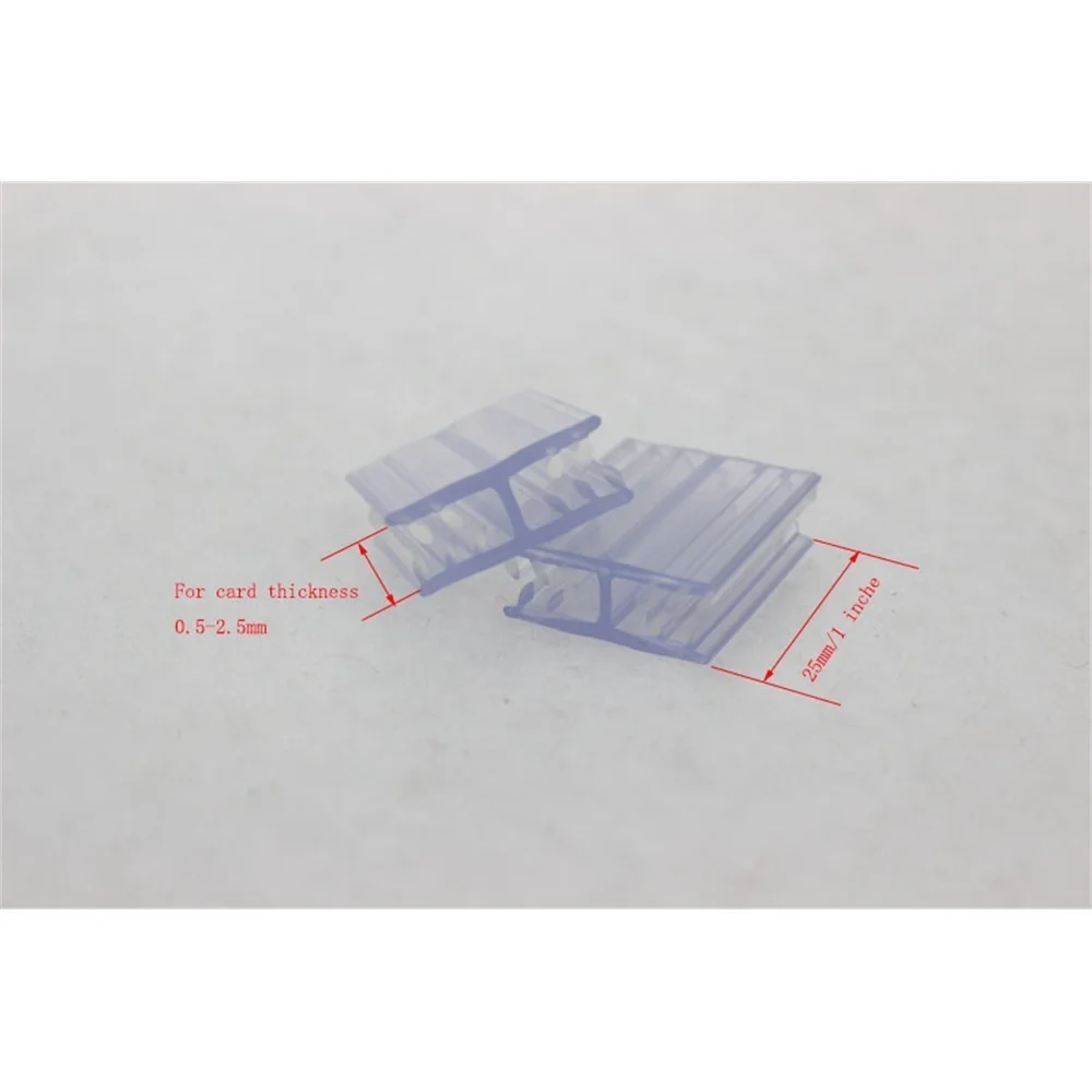 25mm H Shape Soft Pvc Sign Grip Snap Strip Pop Label Tag Clip Kt Board Label Holder Shelf Sign Holder Strip Display Construction