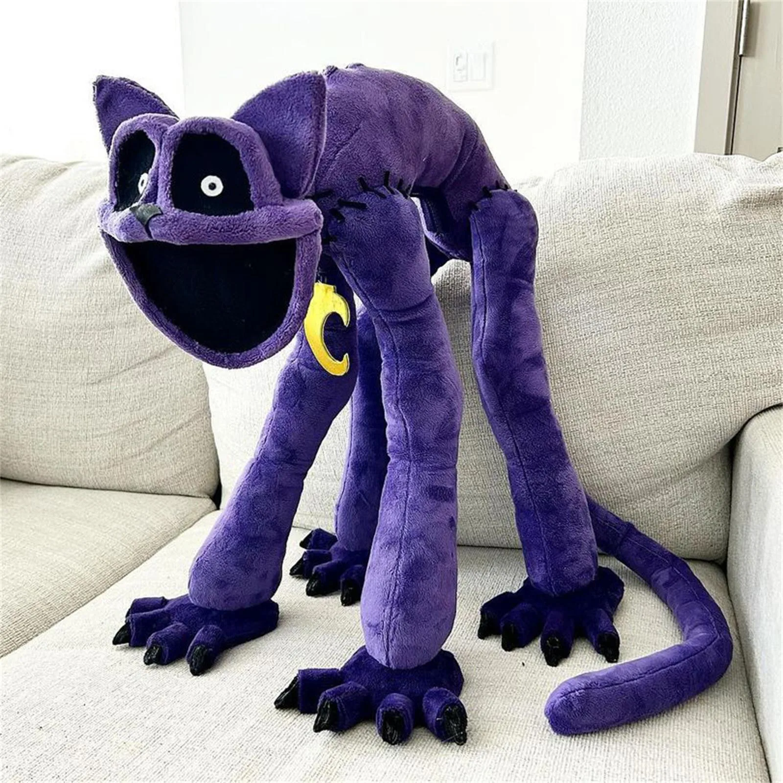 Purple cat, horror, Halloween, birthday gift, weird doll, funny Plush Stuffed Toys Soft Throw Pillow Decorations Party Preferred