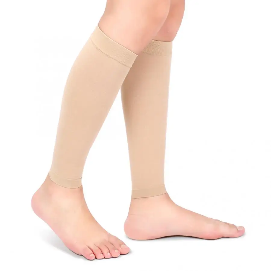 Plus Size S-7XL Running Athletics Compression Sleeves Leg Calf Men 30-40mmHg Toeless Stockings Medical Varicose Veins Sock