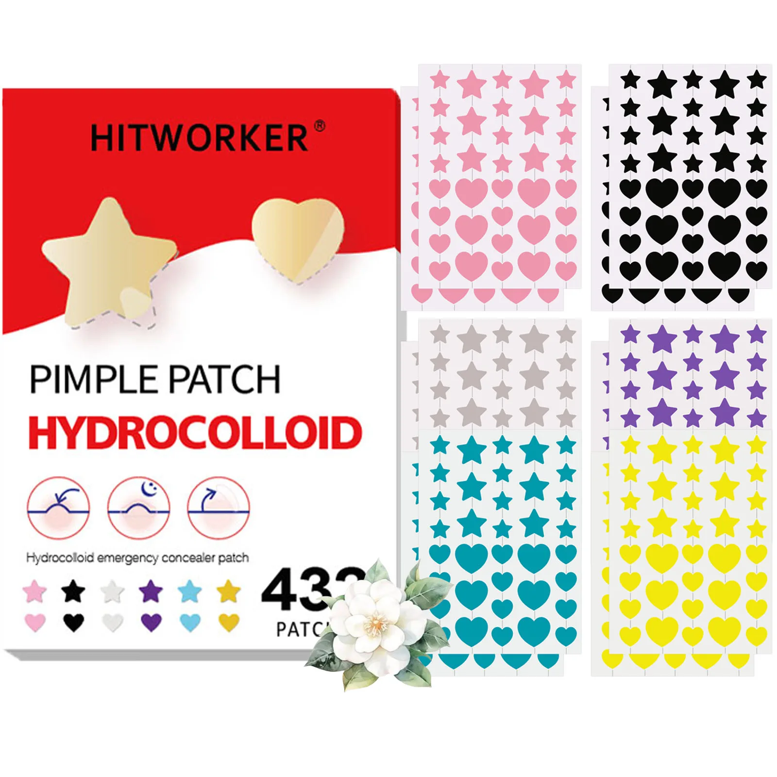 

Hydrocolloid acne patch facial cleansing care essence, tool accessory, invisible and waterproof, suitable for all skin types